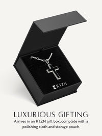 Load image into Gallery viewer, Black Onyx Cross Pendant Necklace