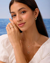 Load image into Gallery viewer, Pave Circle Stud Earrings