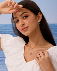 Load image into Gallery viewer, Pave Circle Stud Earrings