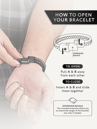 Load image into Gallery viewer, Double Black Suede &amp; Braided Leather Bracelet