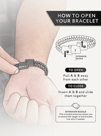 Load image into Gallery viewer, Brown Braided Leather &amp; Tiger Eye Bead Bracelet