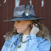 Load image into Gallery viewer, Amazonite Collar-Length Necklace with Indian Head Coin 252L
