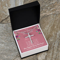 Load image into Gallery viewer, CZ Cross Necklace For Sister
