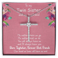 Load image into Gallery viewer, CZ Cross Necklace For Sister
