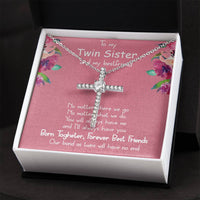 Load image into Gallery viewer, CZ Cross Necklace For Sister
