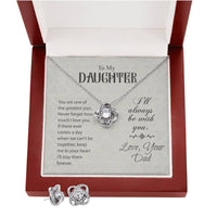 Load image into Gallery viewer, Love Knot Earring &amp; Necklace Set For Daughter
