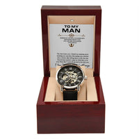 Load image into Gallery viewer, Men&#39;s Openwork Watch For Husband + MC
