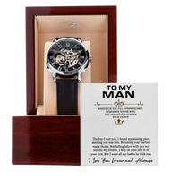 Load image into Gallery viewer, Men&#39;s Openwork Watch For Husband + MC
