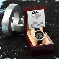 Load image into Gallery viewer, Men&#39;s Openwork Watch For Husband + MC
