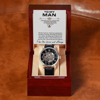 Load image into Gallery viewer, Men&#39;s Openwork Watch For Husband + MC
