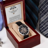 Load image into Gallery viewer, Men&#39;s Openwork Watch For Husband + MC
