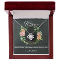 Load image into Gallery viewer, Mom - With Admiration and Respect - Love Knot Necklace
