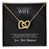 Load image into Gallery viewer, Interlocking Hearts Necklace For Wife
