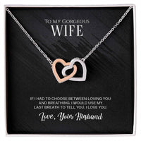 Load image into Gallery viewer, Interlocking Hearts Necklace For Wife
