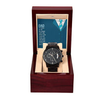 Load image into Gallery viewer, Black Chronograph Watch For Husband + MC (NO ENGRAVING)
