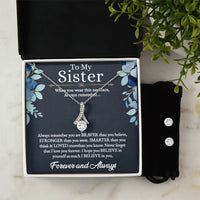 Load image into Gallery viewer, Alluring Beauty For Sister + Clear CZ Earrings
