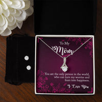 Load image into Gallery viewer, Alluring Beauty For Mom + Clear CZ Earrings
