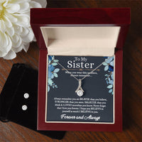 Load image into Gallery viewer, Alluring Beauty For Sister + Clear CZ Earrings
