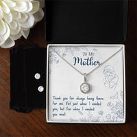 Load image into Gallery viewer, Eternal Hope Necklace For Mom + Clear CZ Earrings
