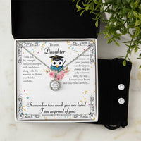 Load image into Gallery viewer, Eternal Hope Necklace For Daughter + Clear CZ Earrings
