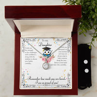 Load image into Gallery viewer, Eternal Hope Necklace For Daughter + Clear CZ Earrings
