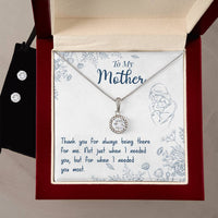 Load image into Gallery viewer, Eternal Hope Necklace For Mom + Clear CZ Earrings
