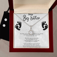 Load image into Gallery viewer, Eternal Hope Necklace For Sister + Clear CZ Earrings
