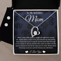Load image into Gallery viewer, Forever Love Necklace For Mom + Clear CZ Earrings
