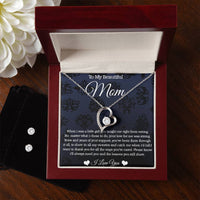 Load image into Gallery viewer, Forever Love Necklace For Mom + Clear CZ Earrings
