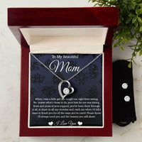 Load image into Gallery viewer, Forever Love Necklace For Mom + Clear CZ Earrings

