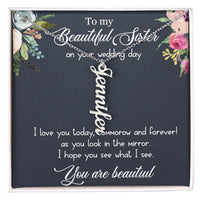 Load image into Gallery viewer, Vertical Name Necklace For Best Friend W/MC
