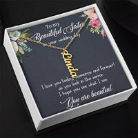 Load image into Gallery viewer, Vertical Name Necklace For Best Friend W/MC
