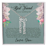 Load image into Gallery viewer, Multi Vertical Name Necklace For Best Friend (w/MC)
