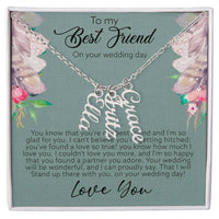 Load image into Gallery viewer, Multi Vertical Name Necklace For Best Friend (w/MC)
