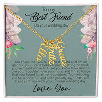 Load image into Gallery viewer, Multi Vertical Name Necklace For Best Friend (w/MC)
