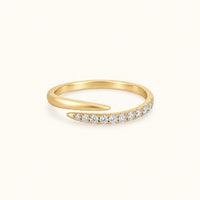 Load image into Gallery viewer, Gold Filled Pave Spiral Ring