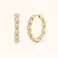 Load image into Gallery viewer, Large Marquise Hoops