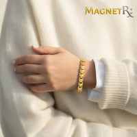 Load image into Gallery viewer, Women's Ultra Strength Gold Titanium Magnetic Therapy Bracelet