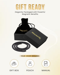 Load image into Gallery viewer, Powerful Black Titanium Magnetic Therapy Necklace