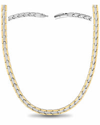 Load image into Gallery viewer, Powerful Silver &amp; Gold Titanium Magnetic Therapy Necklace