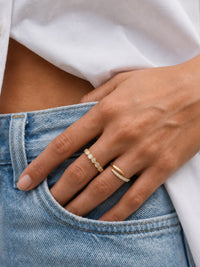 Load image into Gallery viewer, Gold Filled Pave Spiral Ring